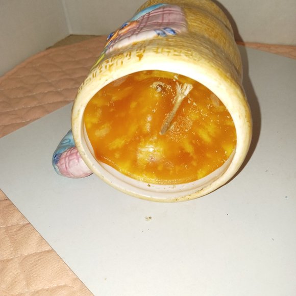 Coffee mug Patchworked heart ceramic Wax melt inside Sweet sugar cookie - Picture 6 of 6